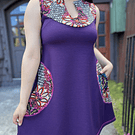 Vestido kisu Lulú morado con bolsillos