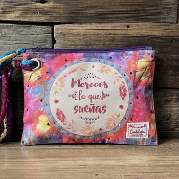 Estuche XL “mereces lo que sueñas” variedad de colores 
