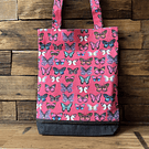 Tote Bag Mereces lo que sueñas mariposas fucsia