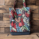 Tote Bag Donde el alma sonria ahi es hojas rojas