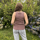 Camiseta algodon rib deslavado palo rosa