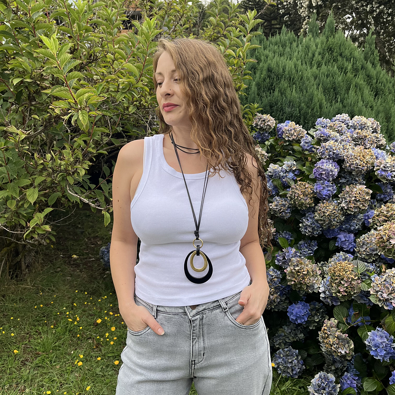 Crop Top algodon rib blanco