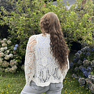 Cardigan macramé blanco con botones