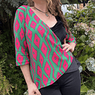 Polera Gloria velvet negro sofia verde fucsia