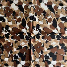 Pañuelo seda 50*50 cms floral cafe