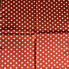 Pañuelo seda 50*50 cms rojo lunares blancos
