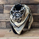 Pañuelo seda 90*90 cms leopardo print beige