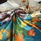 Pañuelo seda 70*70 cms jardin de otoño