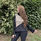 Poleron con cuello velvet negro gold