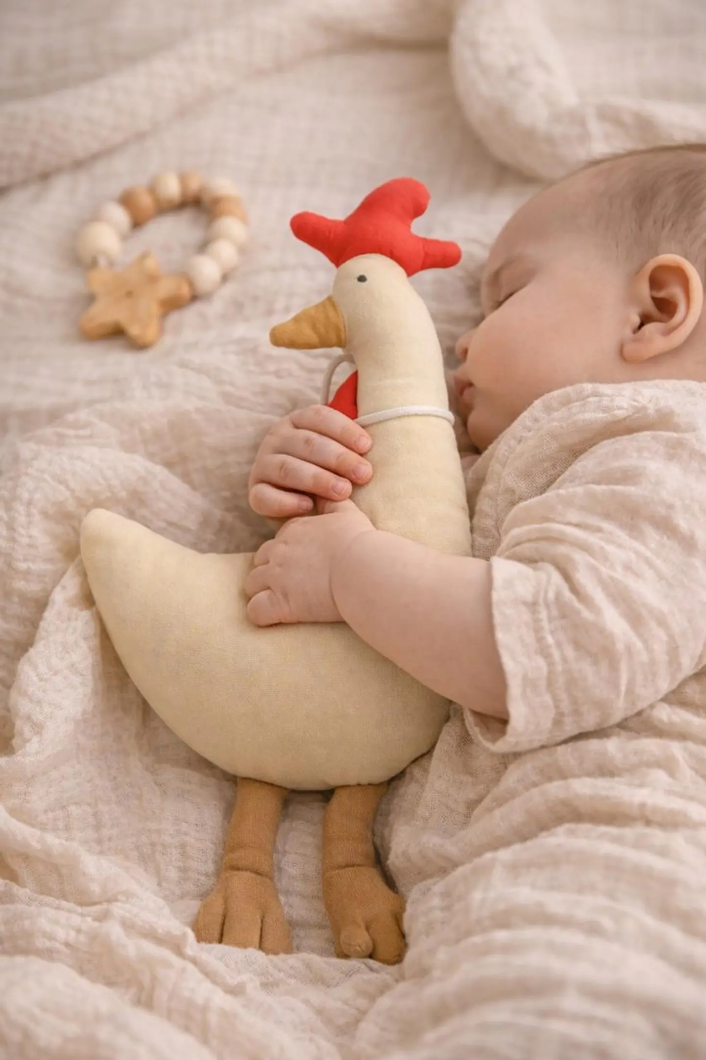 Peluche de Apego Bemor – Compañero de Sueño Gallina 3