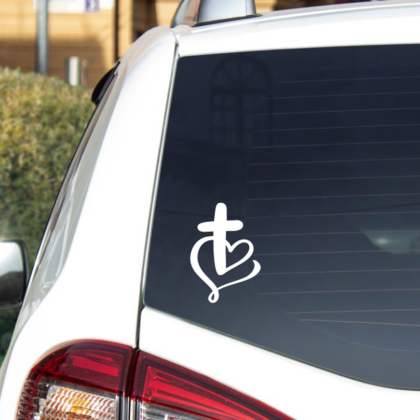 Sticker Vehicular - Cruz Corazón 1