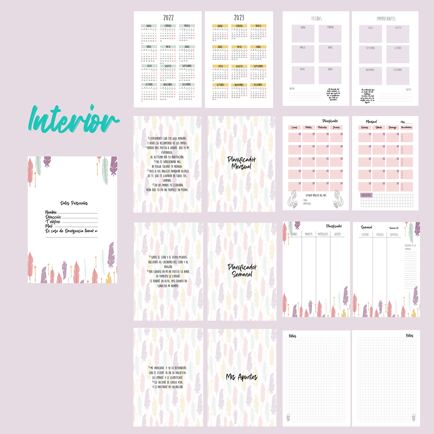 Agenda Vivo Bajo la sombra de tus Alas 3