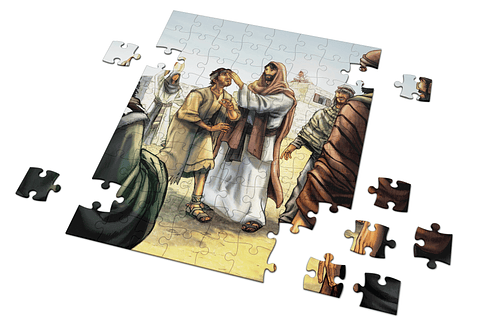 Puzzle Jesús sana a un Ciego