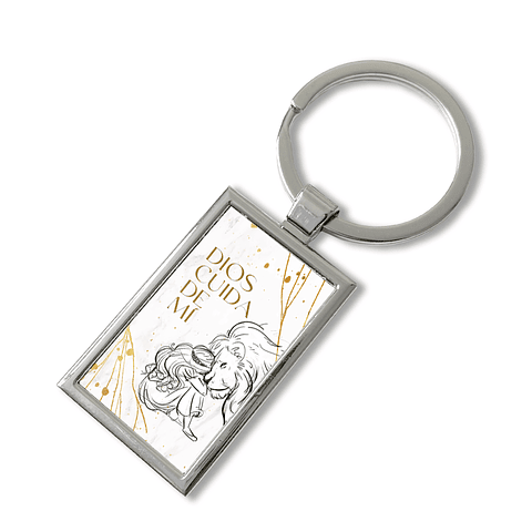 Llavero Dios cuida de mí