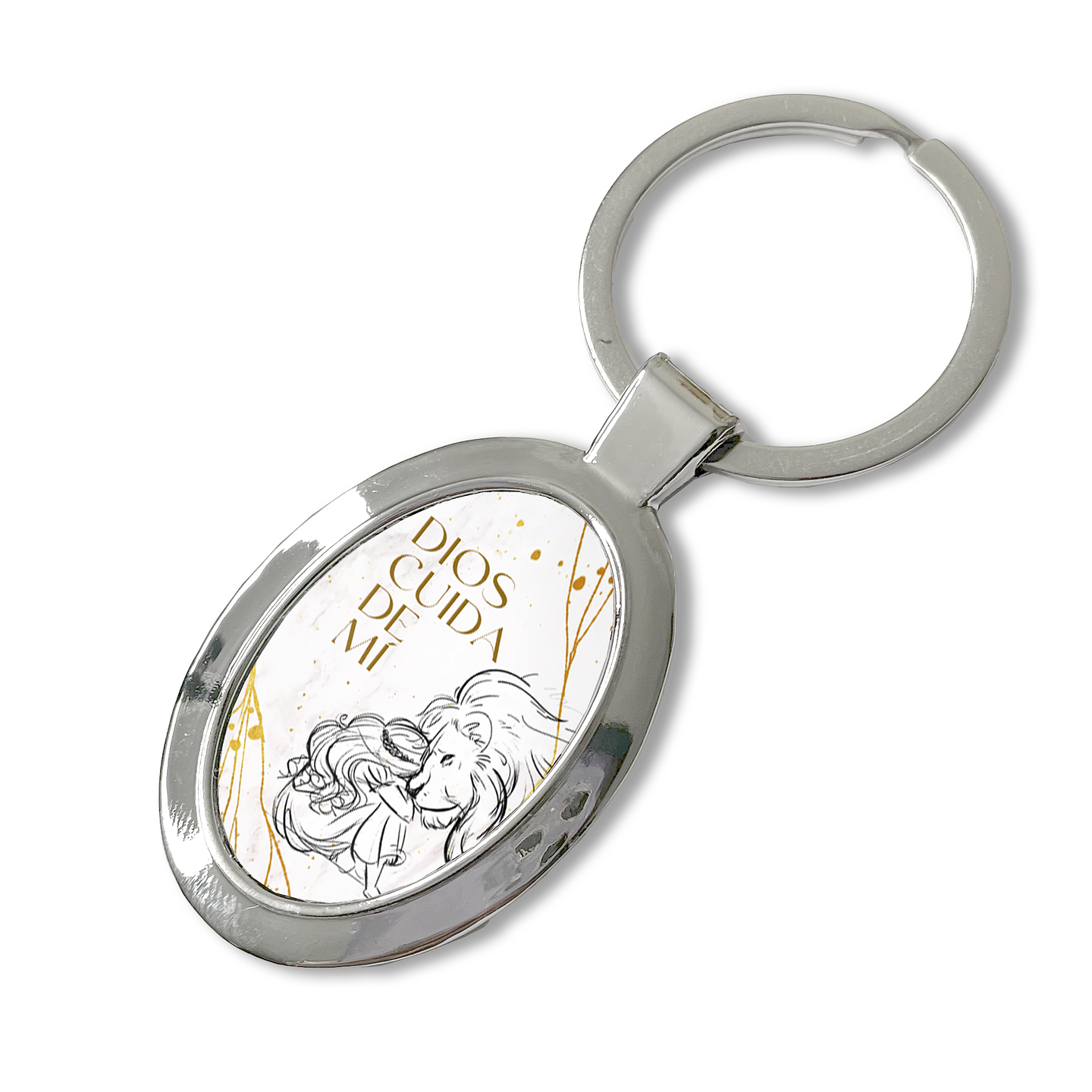 Llavero Dios cuida de mí 2