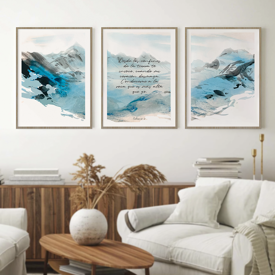 Set 3 Cuadros - Salmo 61:2 1