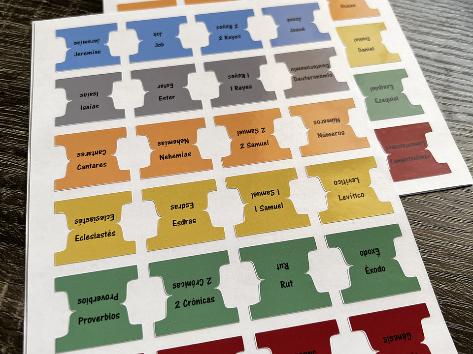 Separadores para Biblia (Tabs) 2