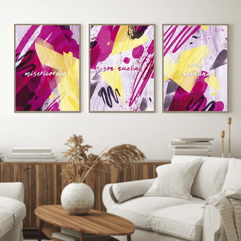 Set 3 cuadros - Sus misericordias 