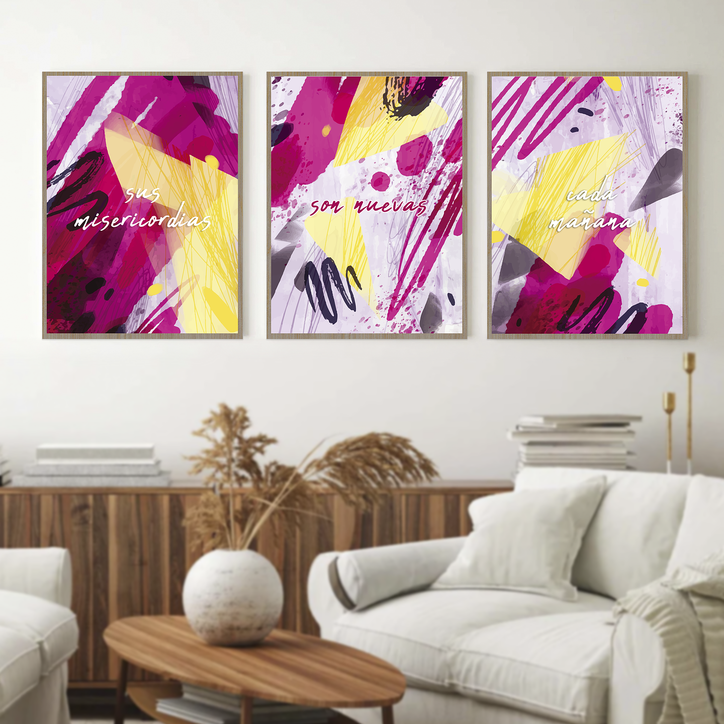 Set 3 cuadros - Sus misericordias  1