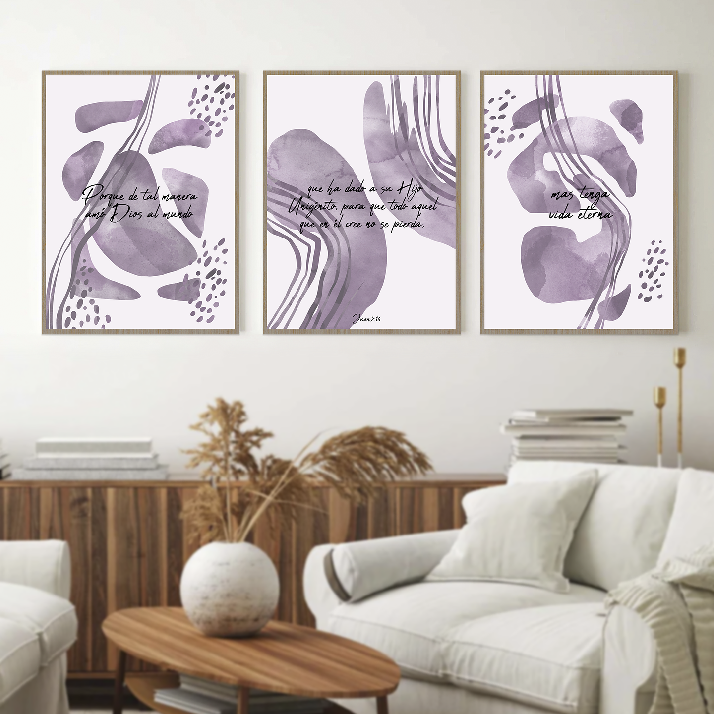 Set 3 cuadros - Porque de tal manera 1