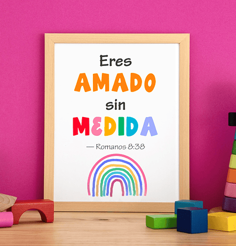 Cuadro infantil Eres Amado