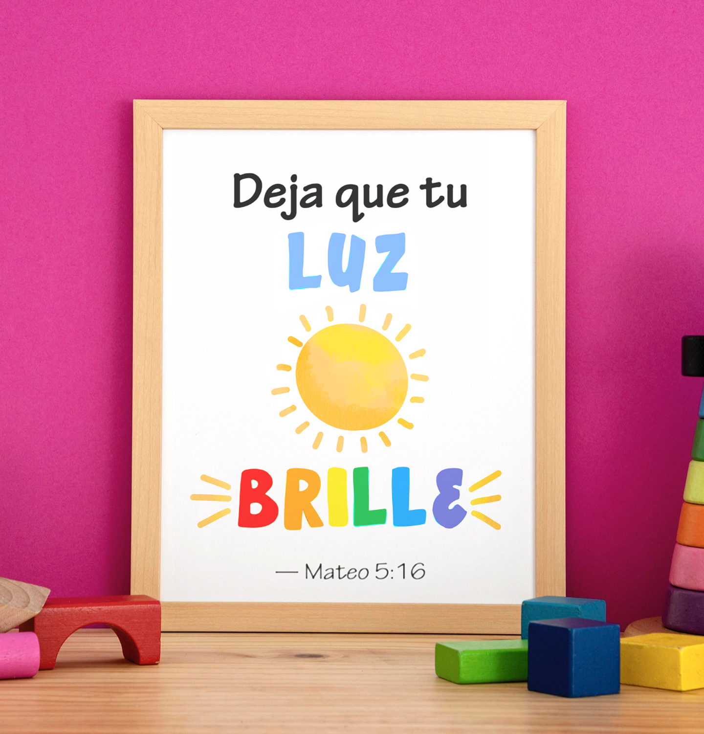 Cuadro infantil Deja que tu luz brille- COPIAR 1