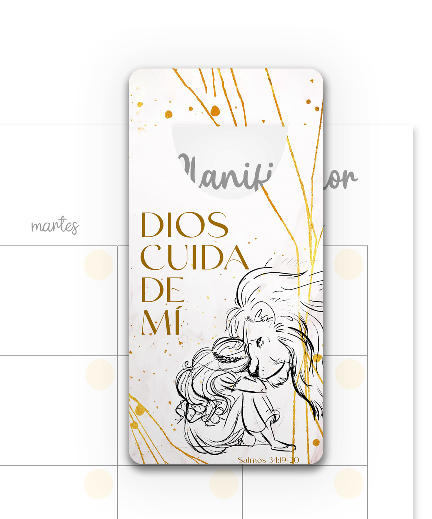 Marcapáginas Dios cuida de mí 1
