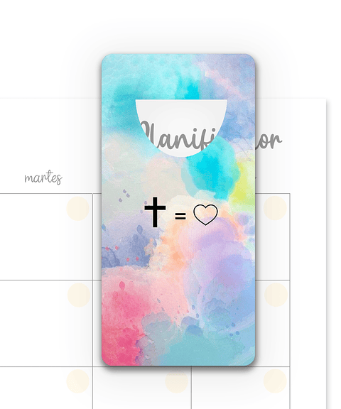 Marcapáginas cruz corazón 