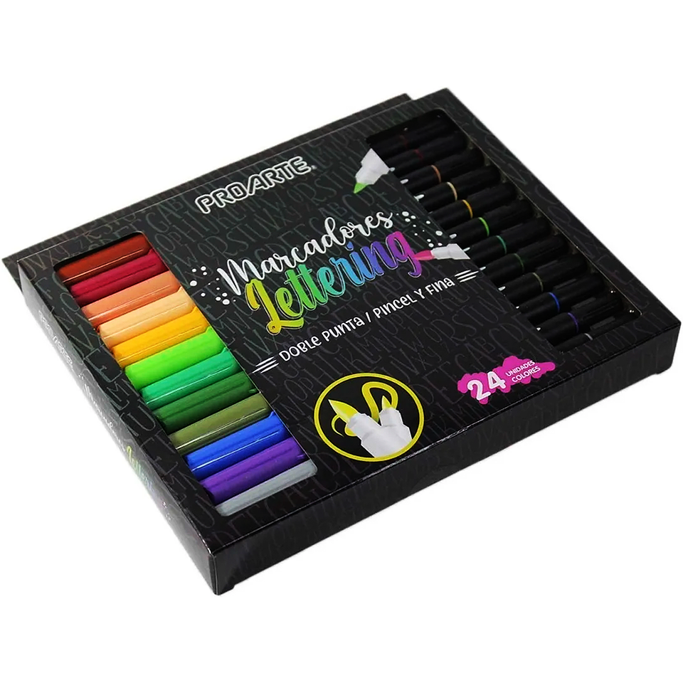 Marcadores Doble Punta 24 colores 1