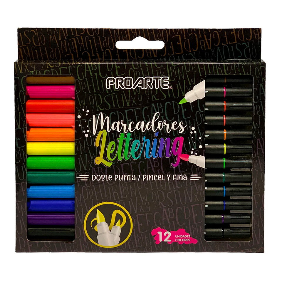 Marcadores Doble Punta 12 colores 1
