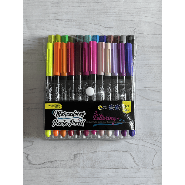 Marcadores Punta Pincel 24 colores 