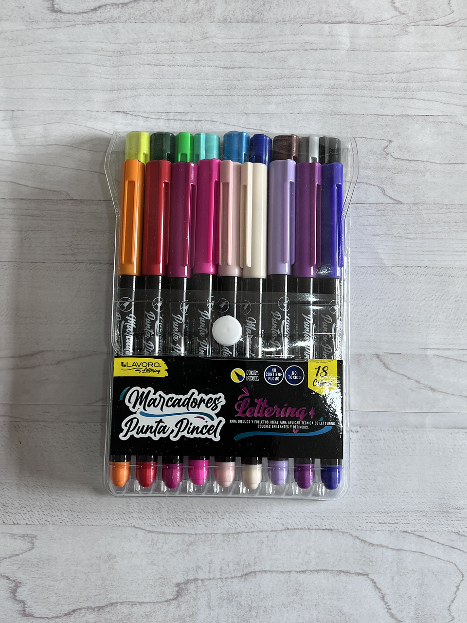 Marcadores Punta Pincel 18 colores 1