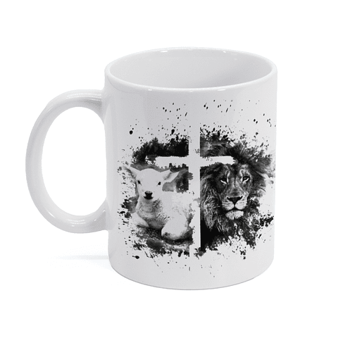 Tazón - cordero y león