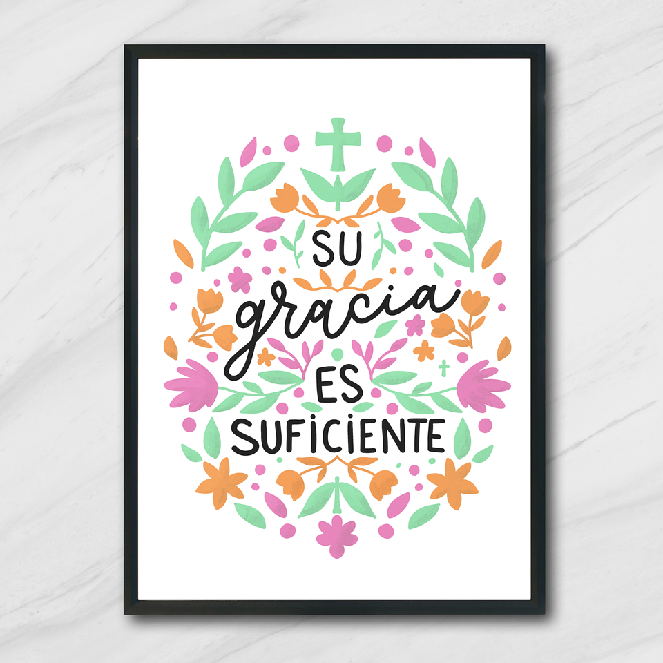 Cuadro su gracia es suficiente  1