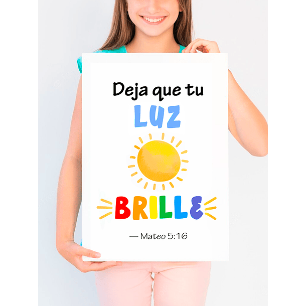 Lámina infantil deja que tu luz brille 2