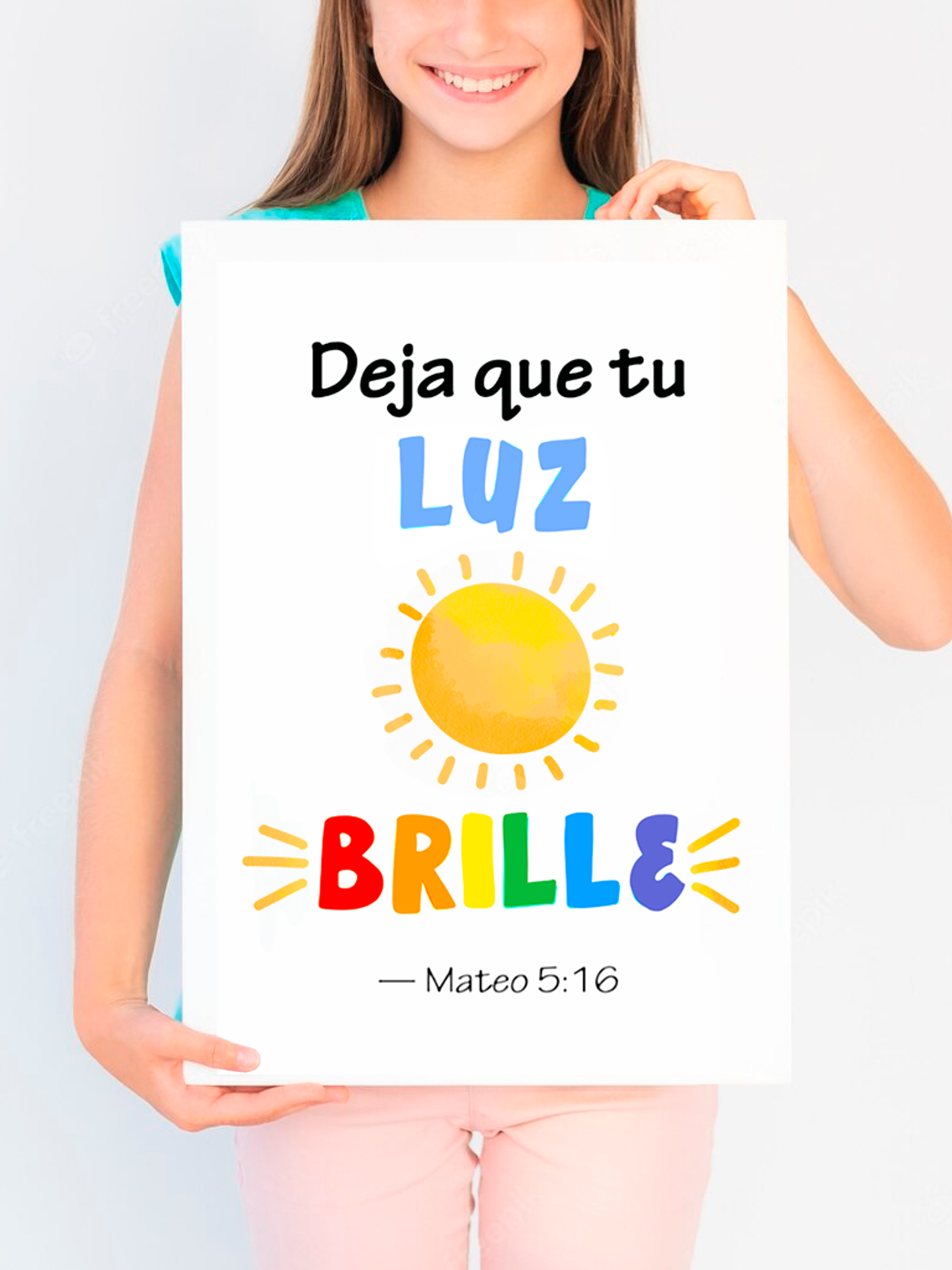 Lámina infantil deja que tu luz brille 2