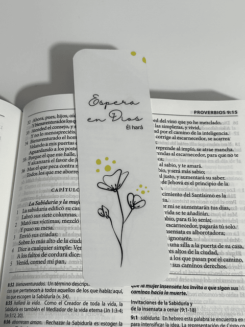 Separador Termolaminado espera en Dios