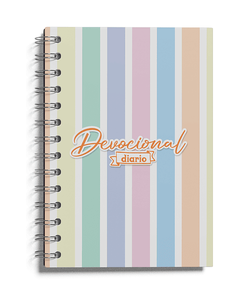 Cuaderno Devocional Líneas Pasteles