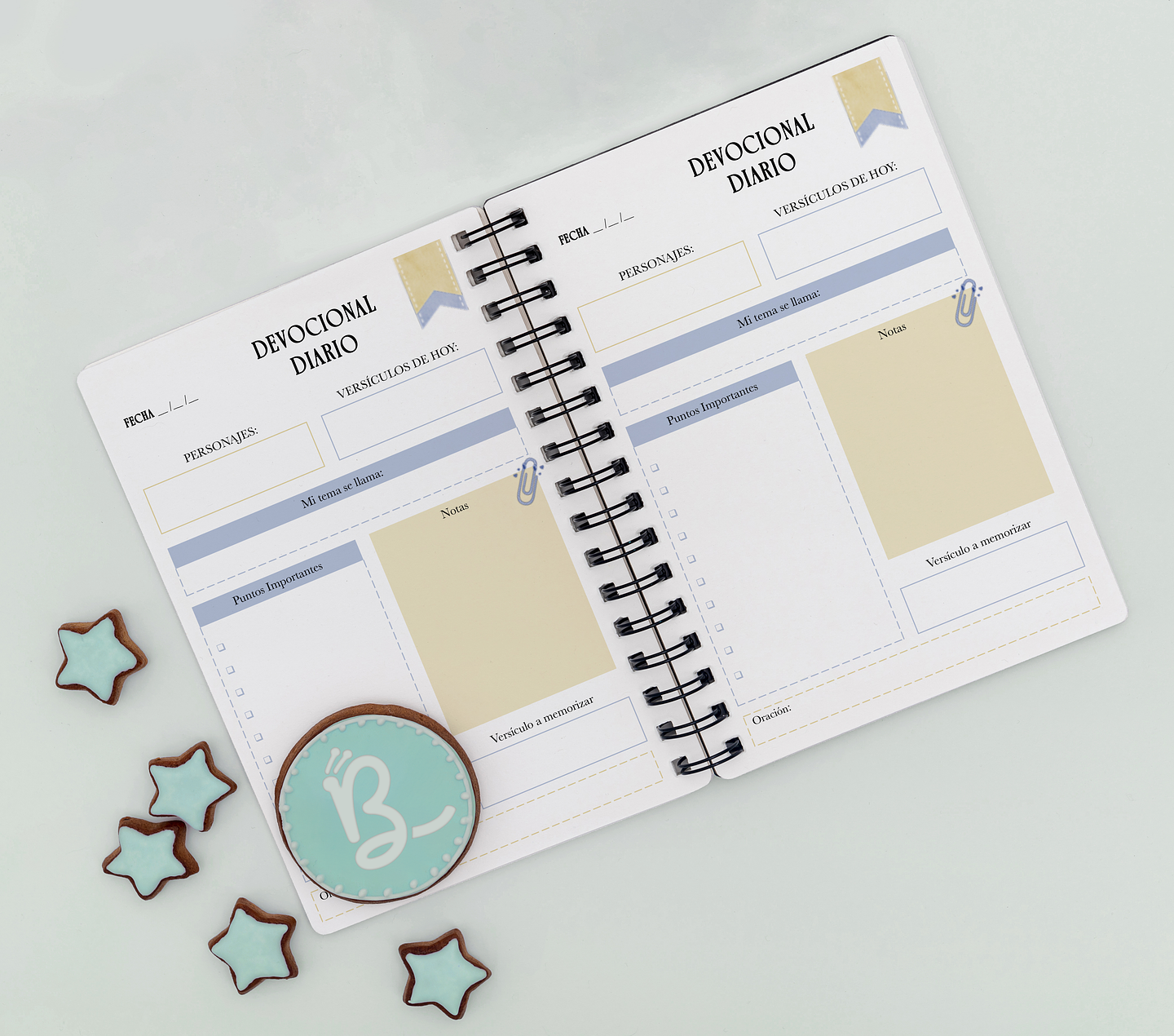 Cuaderno Devocional Plumas Pastel 2