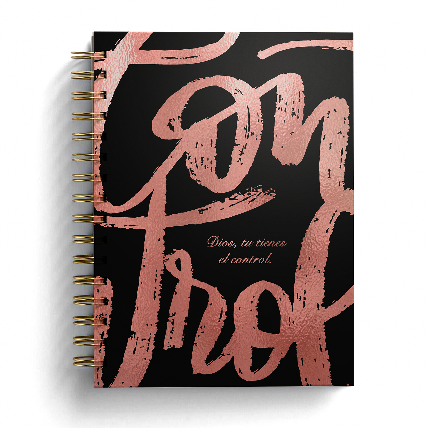 Agenda Dios Tiene el Control XL Rose Gold Negra 1