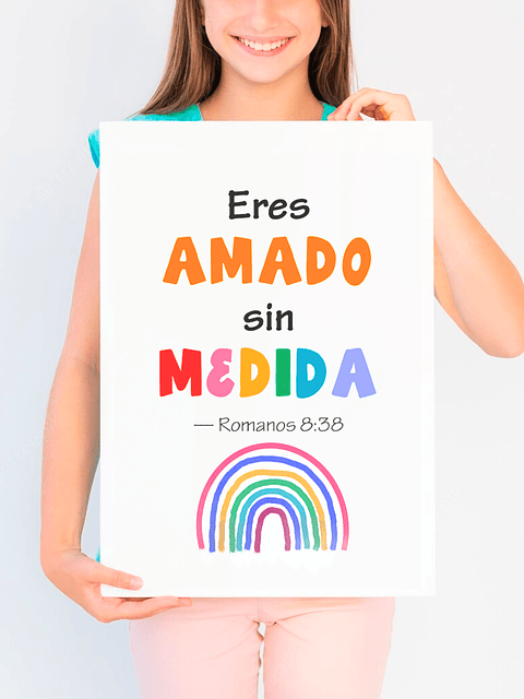 Lámina infantil Eres Amado