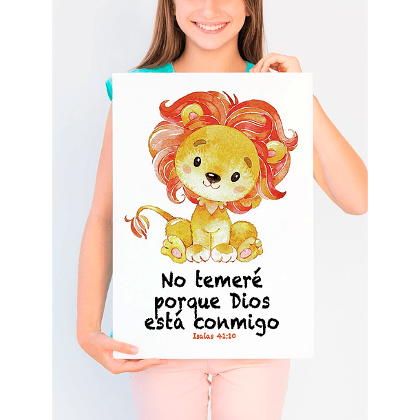 Lámina infantil no temeré porque Dios está conmigo 1