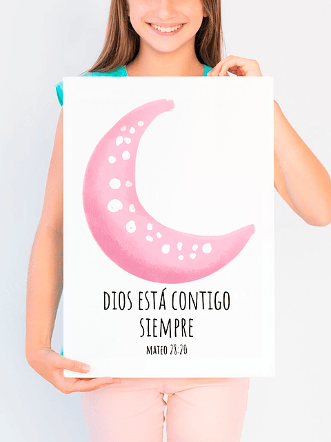 Lámina infantil Dios está contigo