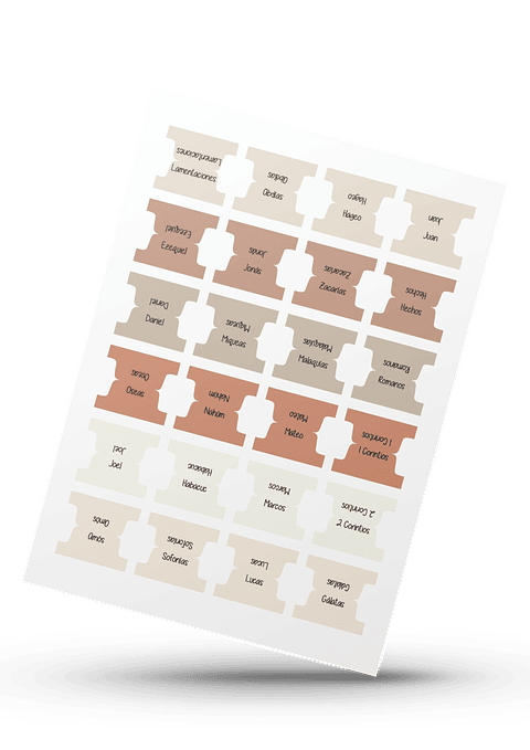 Separadores para Biblia (Tabs) Colores Tierra 