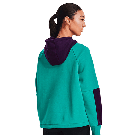 Poleron mujer UA con Capucha Rival Fleece 1369851-369