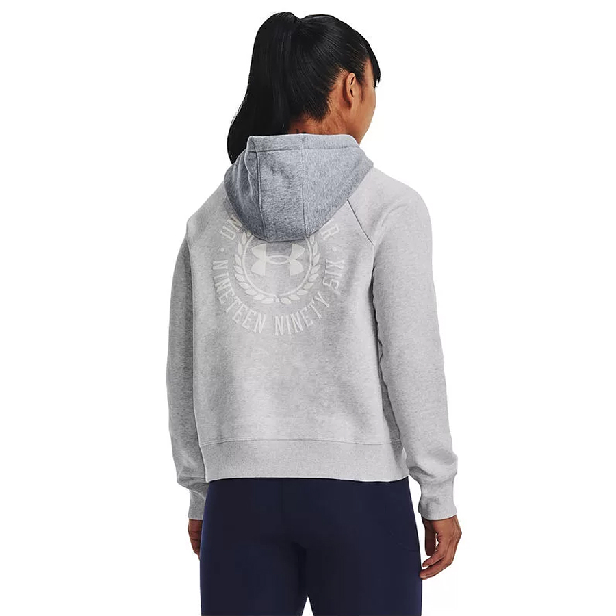 Poleron mujer UA Rival Fleece CB Hoodie 1373031-014