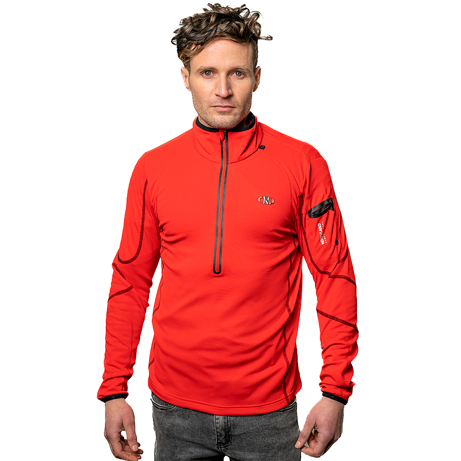 Poleron Deportivo hombre Northland Fieldsensor Rolli Red/Black 02-037792