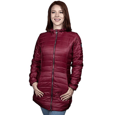 PARKA MUJER NORTHLAND JANA MICROLOFT LARGA BORDEAUX 02-0801524