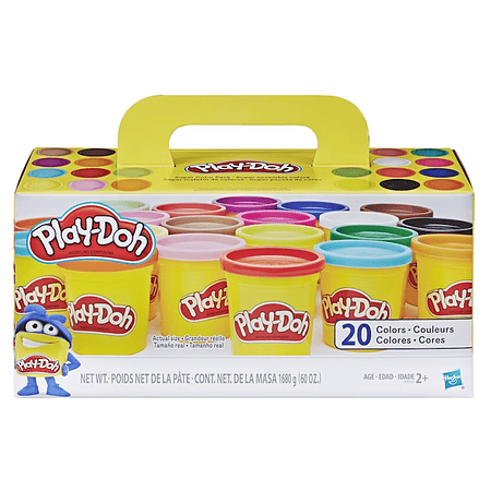 Play-Doh Súper Maletín 20 Latas Hasbro A7924 Set Creativo Infantil