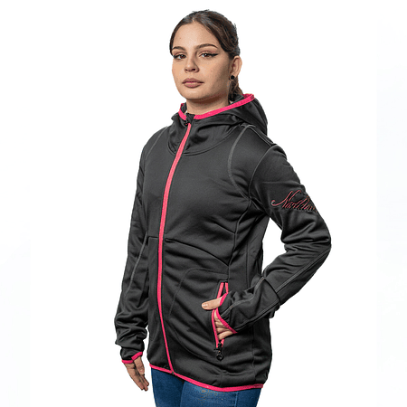 Poleron Deportivo mujer Northland Pro Str Holly Black 02-046271